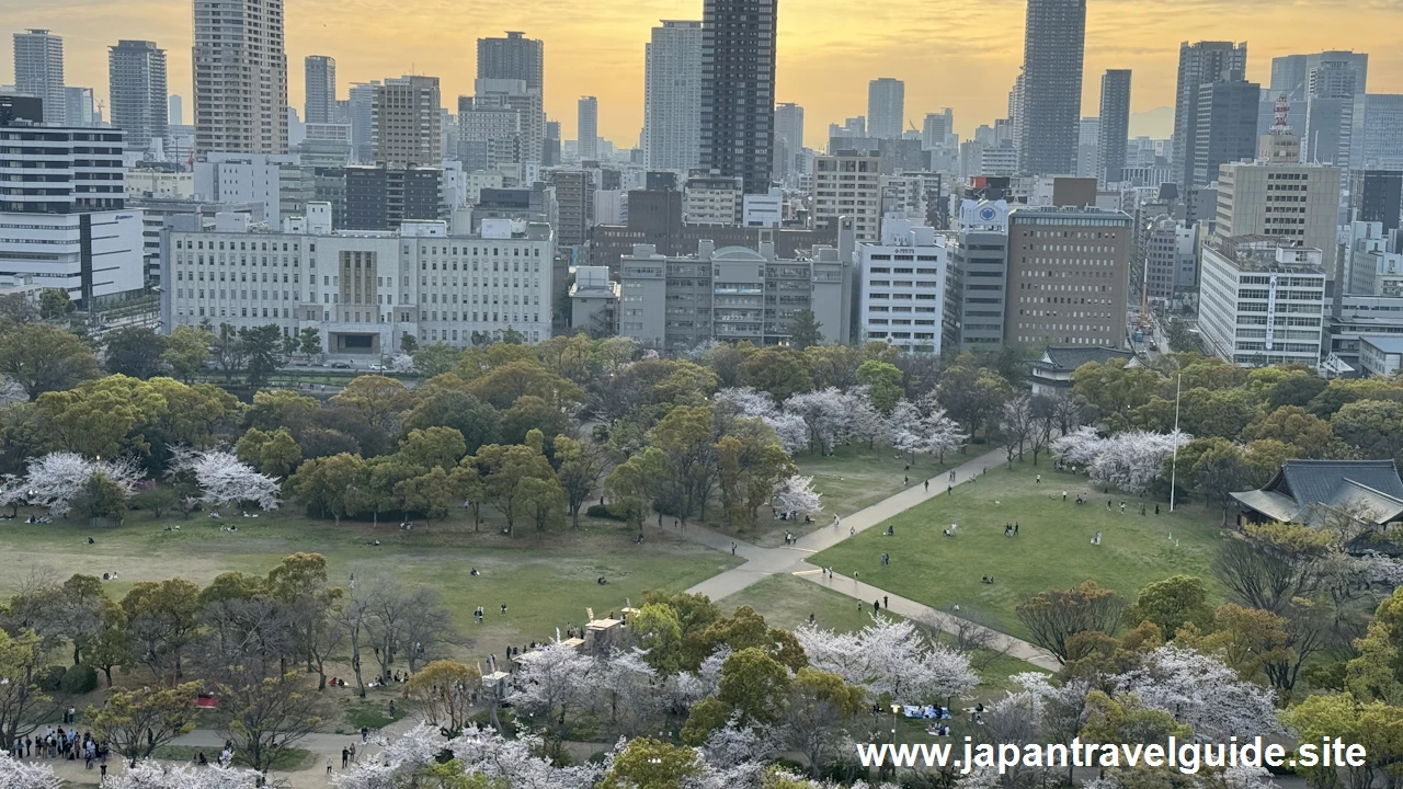 天守閣からの桜の眺め(3)