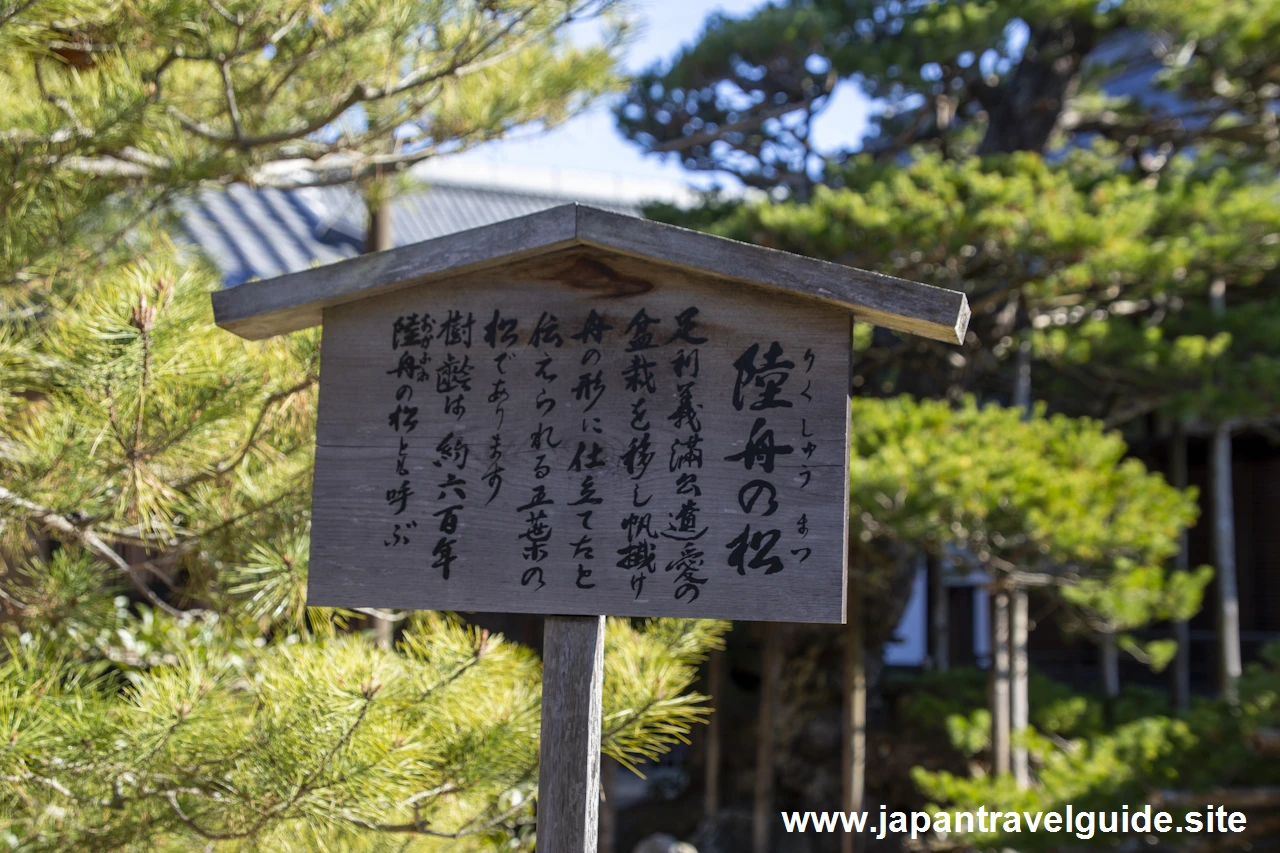 陸舟の松：金閣寺の見どころ(1)