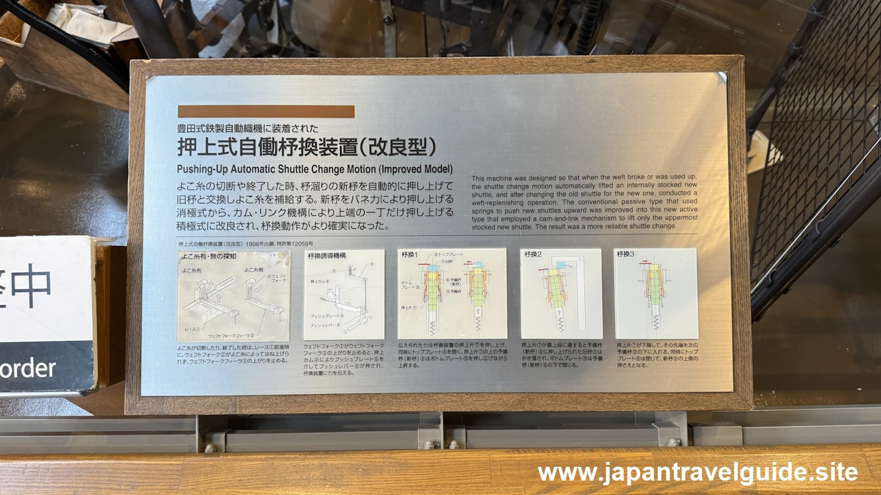 押上式自動杼換装置(改良型)：繊維機械館の見どころ(3)