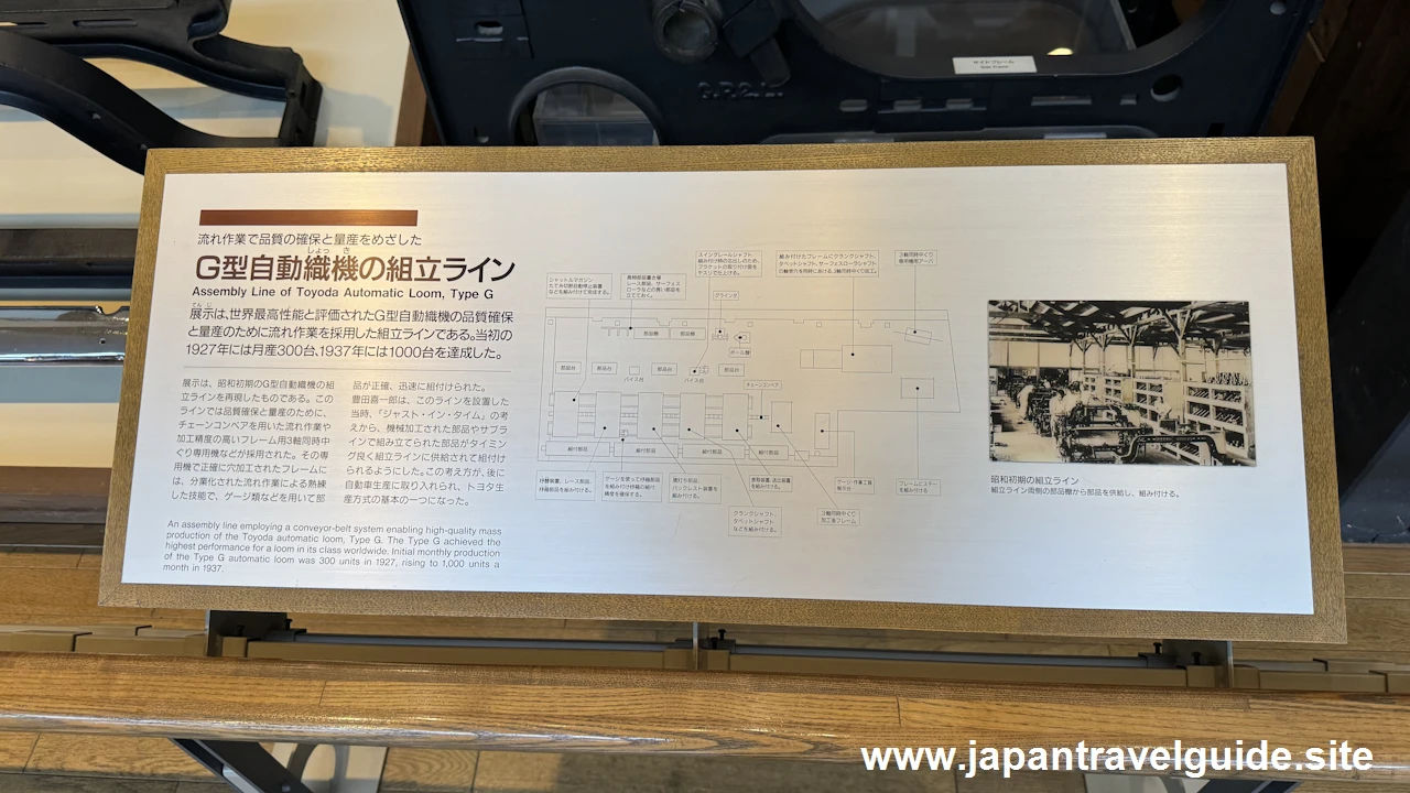 G型自動織機の組立ライン：繊維機械館の見どころ(4)