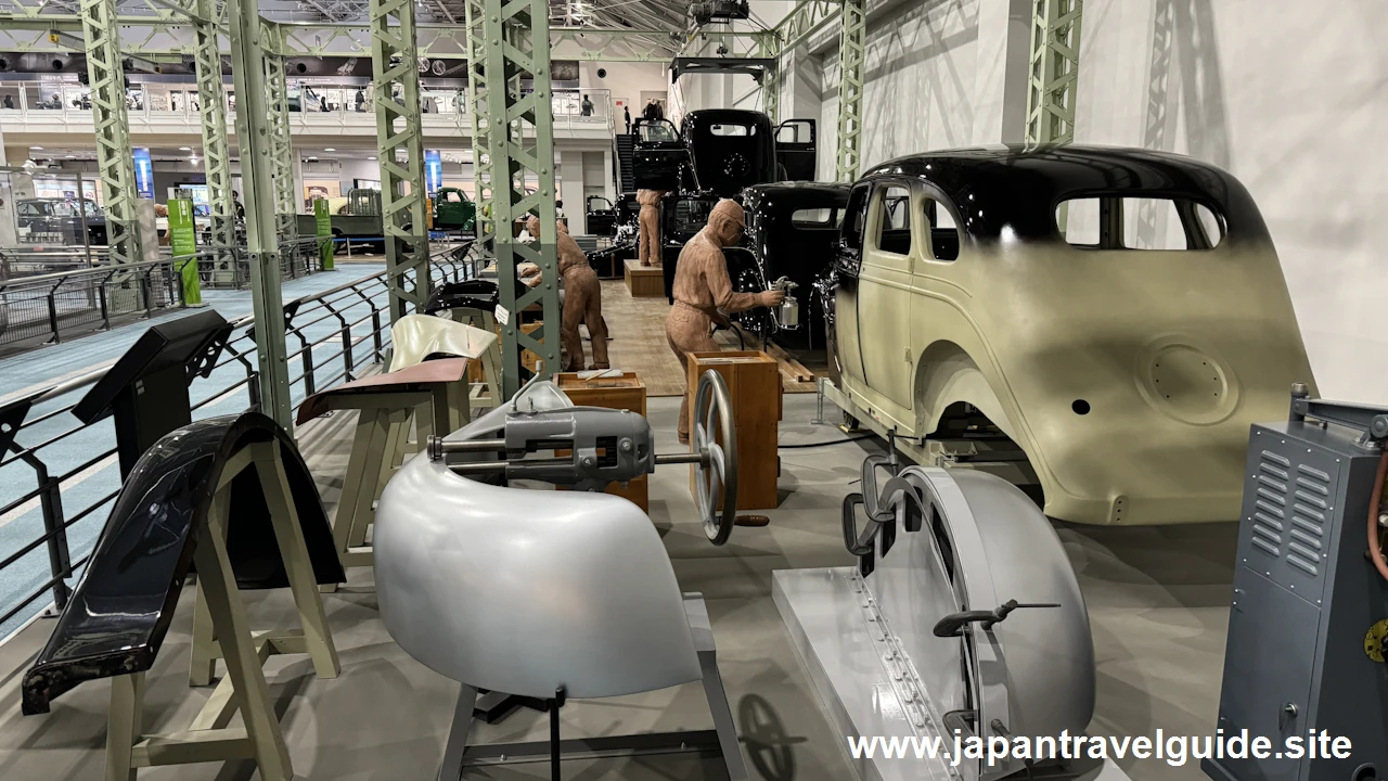 AA型ボデーの上塗り塗装作業：自動車館の見どころ(3)