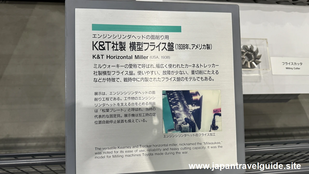 K&T社製横型フライス盤：自動車館の見どころ(2)