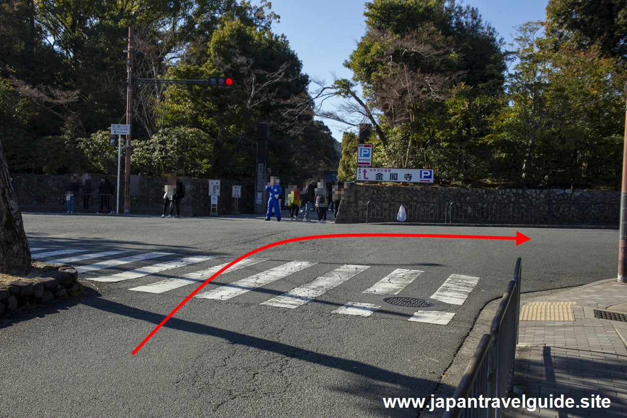 金閣寺の駐車場の場所(1)