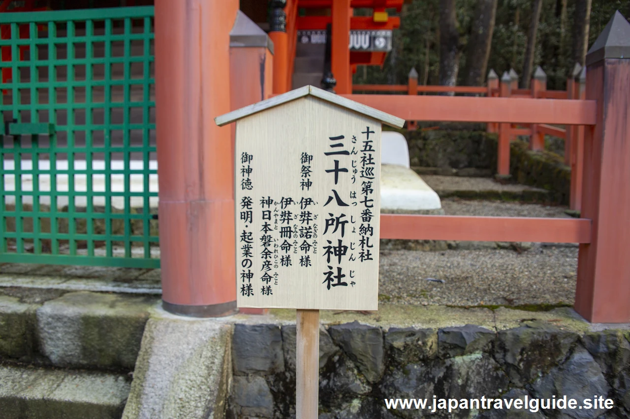 三十八所神社：若宮十五社の御祭神および御神徳(1)