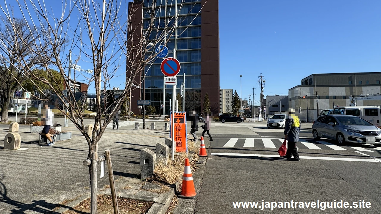 「筋違橋」から「名城公園南」の道路：名古屋城周辺の路上駐車可能な道路と曜日(3)