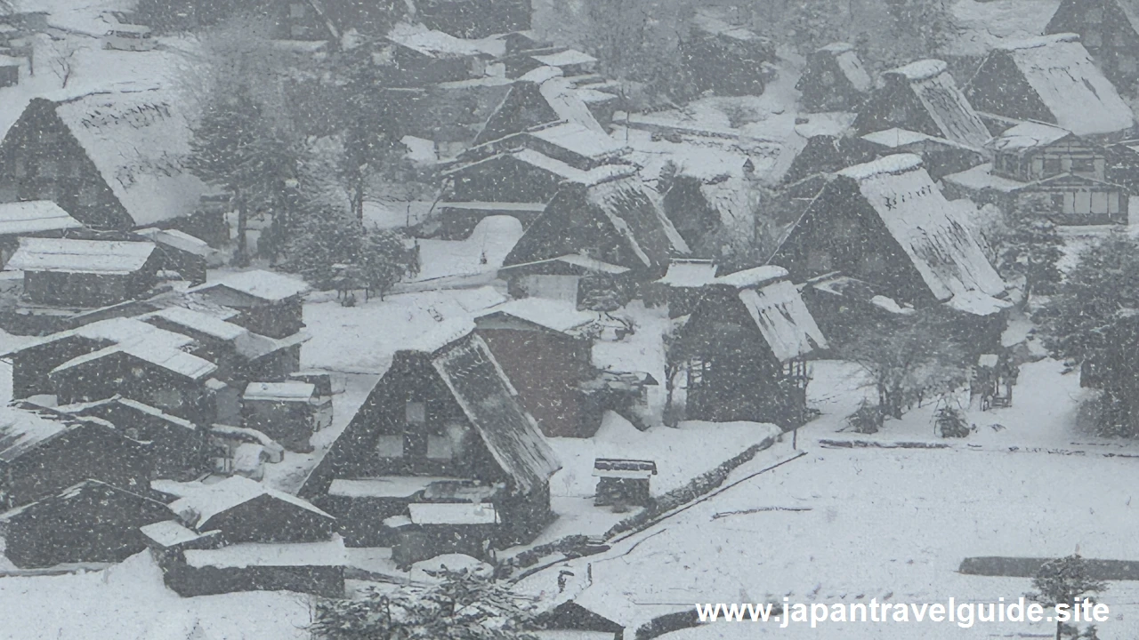 展望台：白川郷の雪景色の見どころ(9)