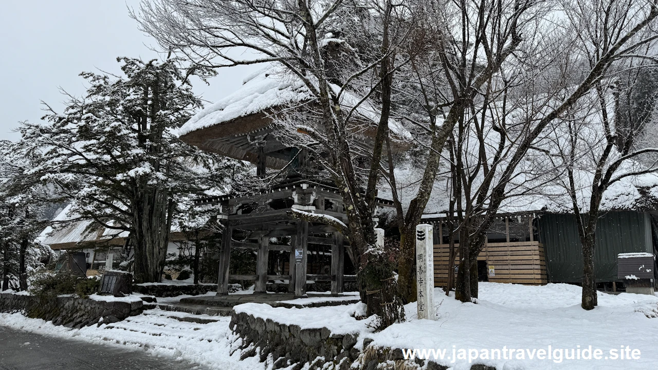 明善寺の雪景色：白川郷の雪景色の見どころ(1)