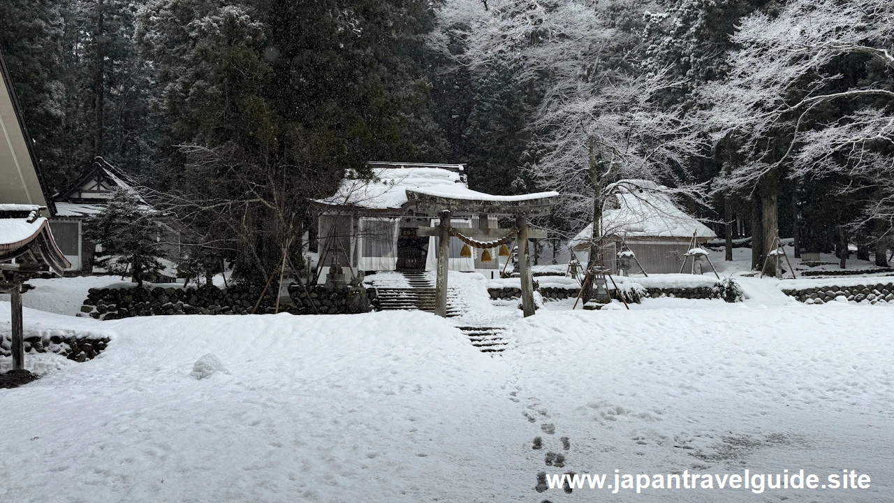 白川八幡神社の雪景色：白川郷の雪景色の見どころ(5)