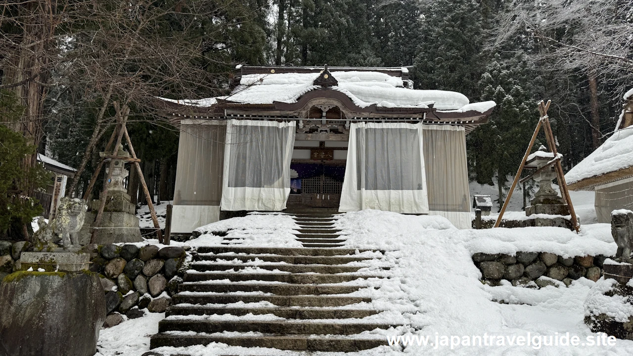 白川八幡神社の雪景色：白川郷の雪景色の見どころ(7)