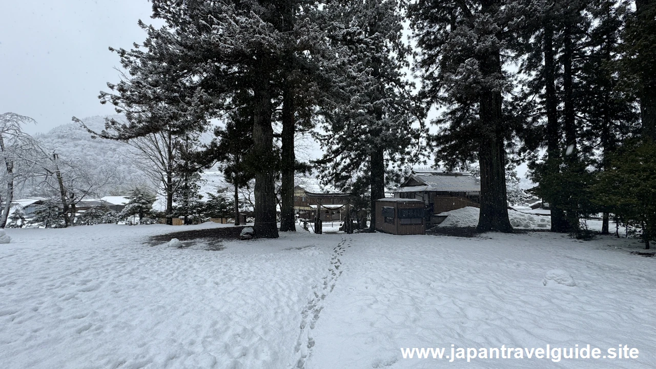 白川八幡神社の雪景色：白川郷の雪景色の見どころ(9)