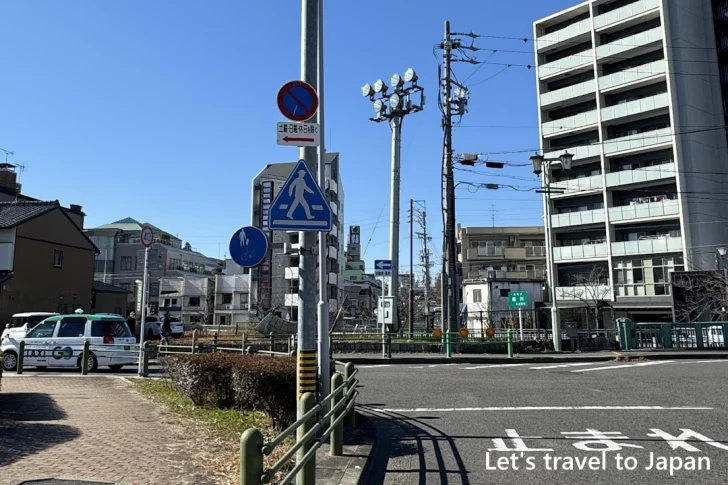 「名城公園南」から「筋違橋」の道路：名古屋城周辺の路上駐車可能な道路と曜日(3)