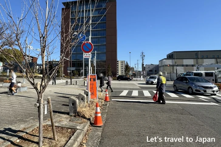 「筋違橋」から「名城公園南」の道路：名古屋城周辺の路上駐車可能な道路と曜日(3)