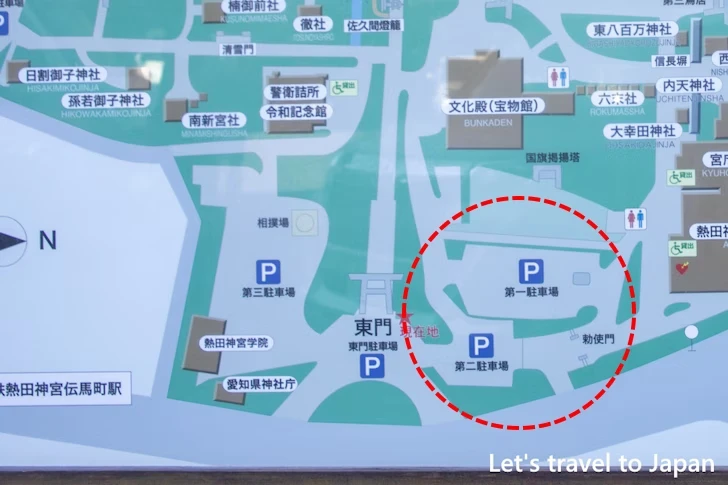 第一駐車場および第二駐車場：熱田神宮の駐車場完全ガイド(21)