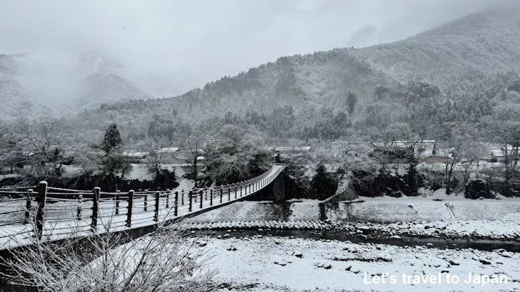 であい橋：白川郷の雪景色の見どころ(3)