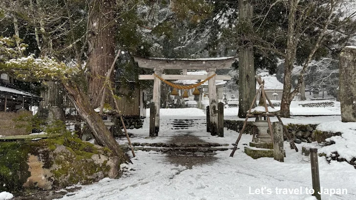 白川八幡神社：白川郷の雪景色の見どころ(2)