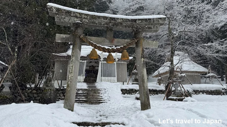 白川八幡神社：白川郷の雪景色の見どころ(6)